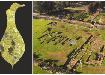 Placă votivă, dedicată lui Jupiter, descoperită într-o cetate romană din Georgia