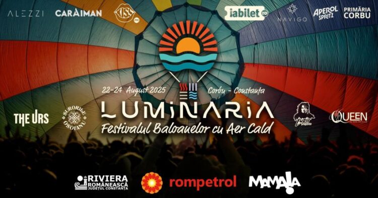 LUMINARIA, primul festival al baloanelor cu aer cald de pe litoral, va avea loc în perioada 22–24 august