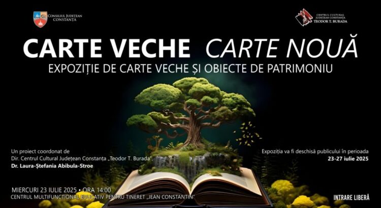 CARTE VECHE, CARTE NOUĂ – Expoziție de carte veche și obiecte de patrimoniu, la Centrul Jean Constantin