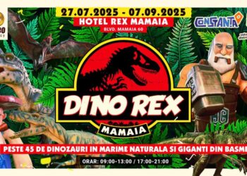 Dino Rex – O experiență preistorică interactivă, la Mamaia, în perioada 27 iulie – 7 septembrie