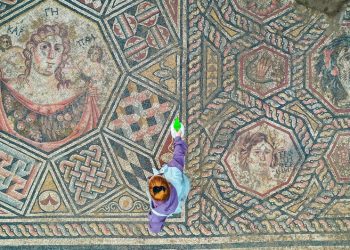 Mozaic roman din secolul III-lea d. Hr., descoperit pe locul vechiului oraș antic Niceea, în Turcia
