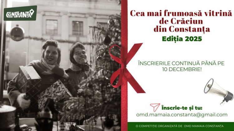 Cele mai frumoase vitrine de Crăciun din Constanța vor fi premiate de OMD Mamaia-Constanța