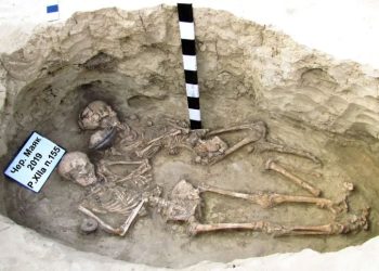 Bucăți dintr-o sulfură toxică, descoperite în mormintele unui cimitir scitic