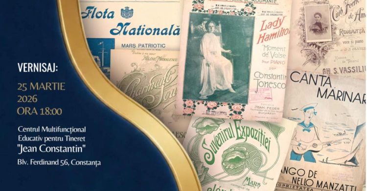Partituri muzicale din perioada regală, expuse la Centrul Jean Constantin