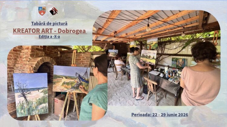 Peisajul marin, sursă de inspirație pentru Tabăra de pictură KREATOR ART – Dobrogea