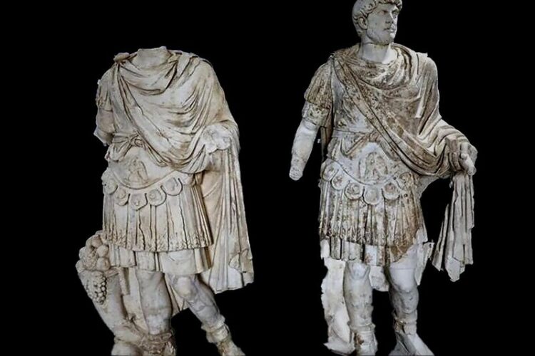 Statui rare ale împăratului Hadrian și împărătesei Sabina, descoperite în Turcia