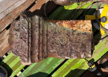 Fragment dintr-un altar roman dedicat lui Jupiter, descoperit în Dunăre