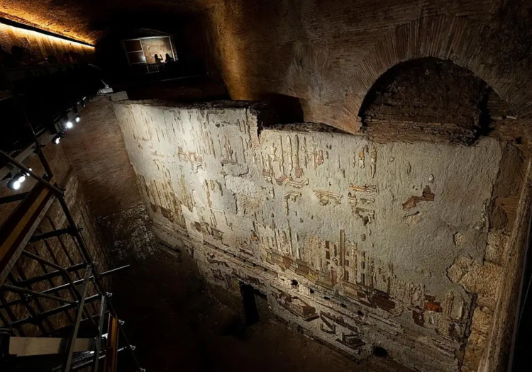 Mozaic roman monumental, descoperit sub Termele lui Traian