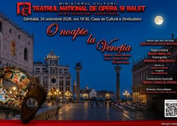 O NOAPTE LA VENEȚIA – Spectaculoasa operetă a lui Johann Strauss, pusă în scenă de TNOB, pe 24 octombrie